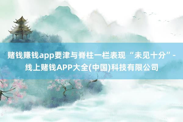 赌钱赚钱app要津与脊柱一栏表现 “未见十分”-线上赌钱APP大全(中国)科技有限公司